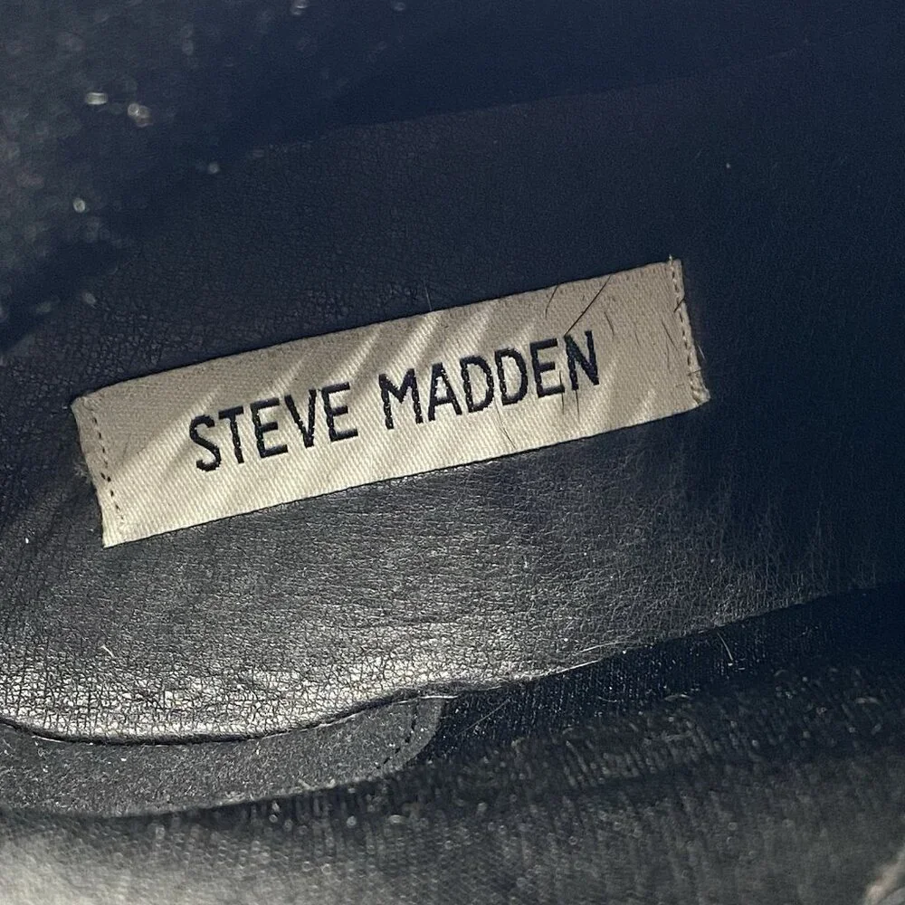 Steve Madden Basille Lace Up Platform Lug Sole Boot Women 11 Combat 90s Grunge - Picture 14 of 16